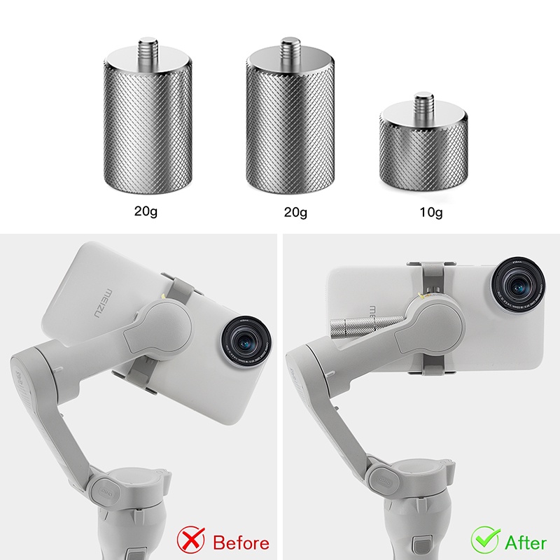 Bộ 3 Quả Cân Bằng Bằng Kim Loại Hỗ Trợ 50g Cho DJI OM 5 / 4 SE OSMO Mobile 3 Action Camera