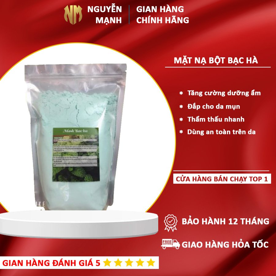 Bột Mặt Nạ Bạc hà Đắp Mặt Đẹp Da. Mặt Nạ Bạc hà Colagen Loại 1 Cao Cấp