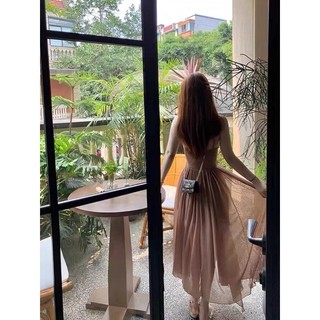 Đầm váy maxi cut eo tiểu thư