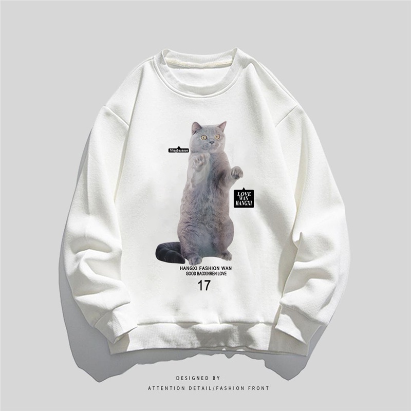 NRVP Áo Thun Nữ Dài Tay Dáng Rộng In Hình Phong Cách Hàn Quốc Mới