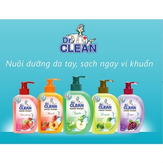 Sữa rửa tay Dr Clean 500ml đủ mùi tặng kèm khăn giấy ướt bỏ túi cao cấp