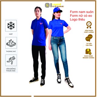 Áo thun đoàn, áo thanh niên Việt Nam nam nữ, logo thêu vải cá sấu nhanh khô thoáng mát, áo trụ K_Legend Shop Size S-2XL