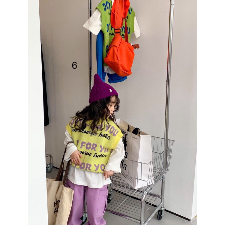 Áo len gile bé gái từ 8-25kg