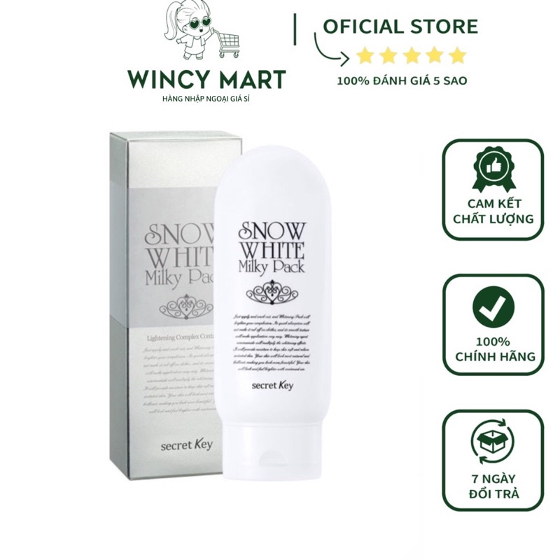 Kem Tắm Trắng Secret Key Snow White Milky Pack 200gr