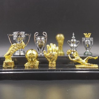 Mô hình cup Nha, WC, C1, giày vàng, quả bóng vàng trang trí tượng cầu thủ