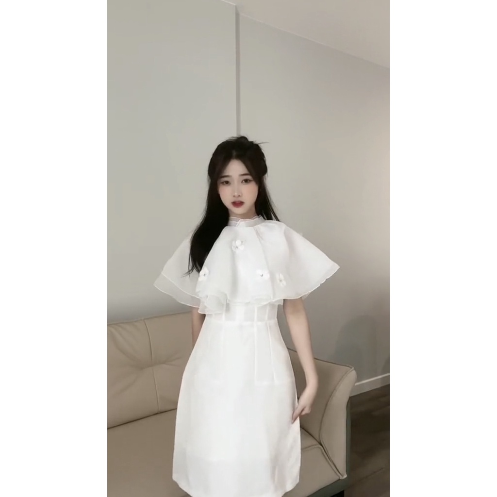 Váy thêu hoa thủ công phong  cách hàn quốc, phù hợp đi tiệc, đi cưới đi chơi, váy thiết kế cao cấp phù hợp với nhiều bạn