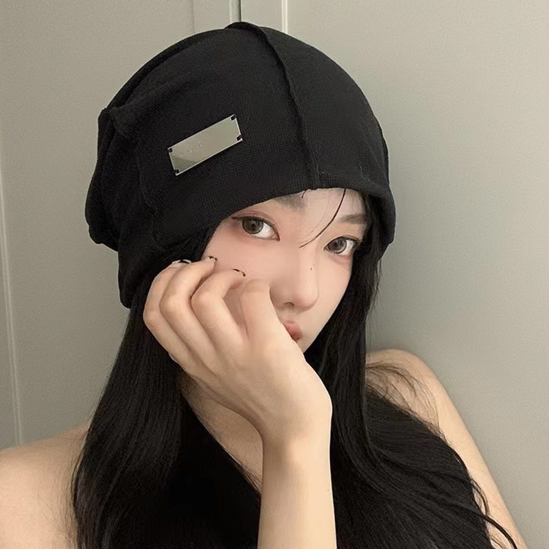 Mũ Dệt Kim Màu Trơn Phong Cách Thời Trang Đường Phố Hàn Quốc