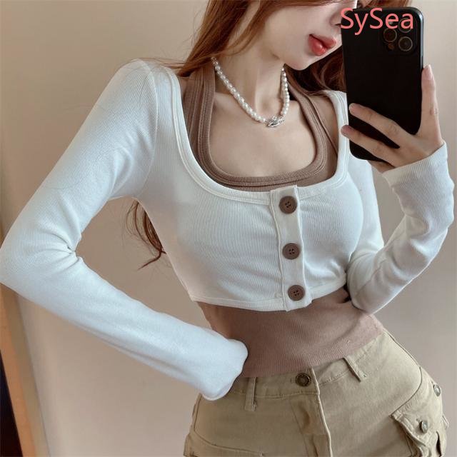 Set Áo Cardigan Dệt Kim + Áo Hai Dây Gợi Cảm Thời Trang Mùa Thu Theo Phong Cách Hàn Quốc