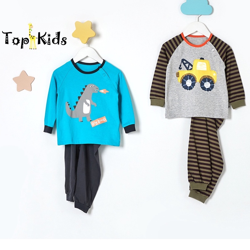 Bộ đồ dài tay thu đông bé trai và bé gái Unifriend Hàn Quốc-Topkid