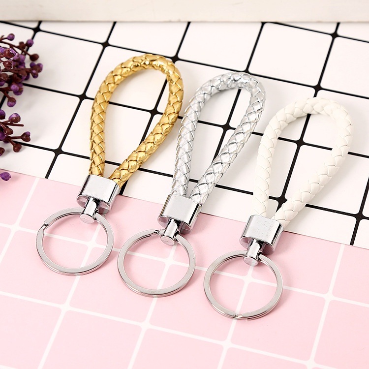 Móc Khóa Dây Da Bện Sành Điệu Cho Nam Nữ