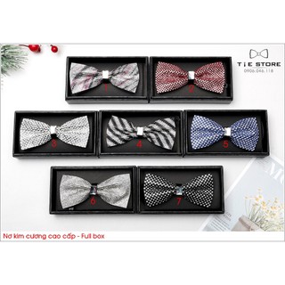 Nhiều mẫu nơ đeo cổ nam chú rể nơ kim cương cao cấp, nơ nam đẹp, nơ mc ca sỹ - full box