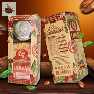 Cà phê chồn luwak nguyên chất 350g - hộp kraft kính