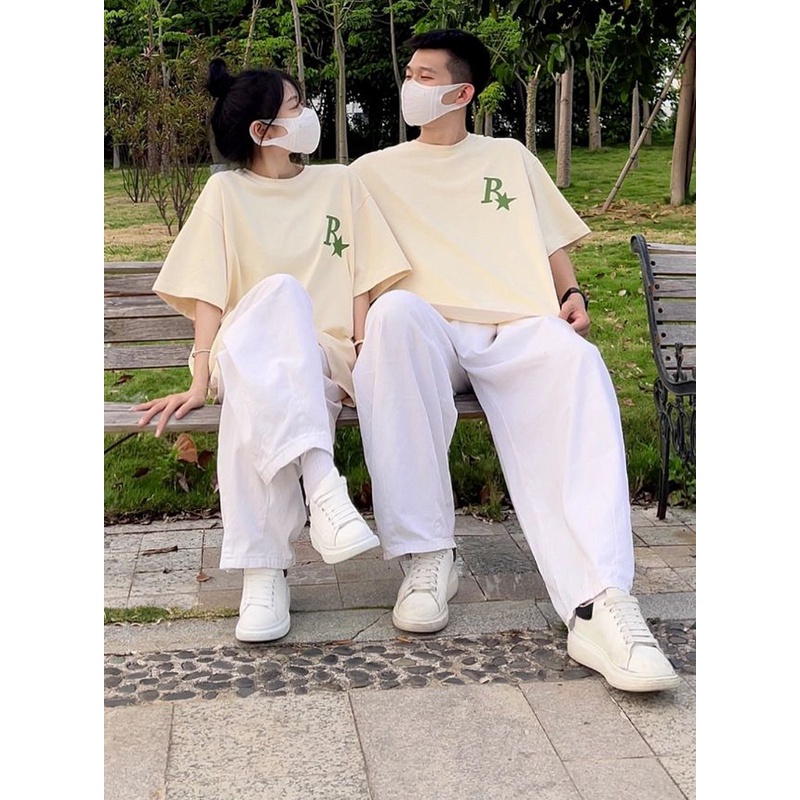 NRVP Áo Thun Unisex Mùa Hè Dáng Suông Tay Cộc Phong Cách Hàn Quốc Cho Nam Nữ