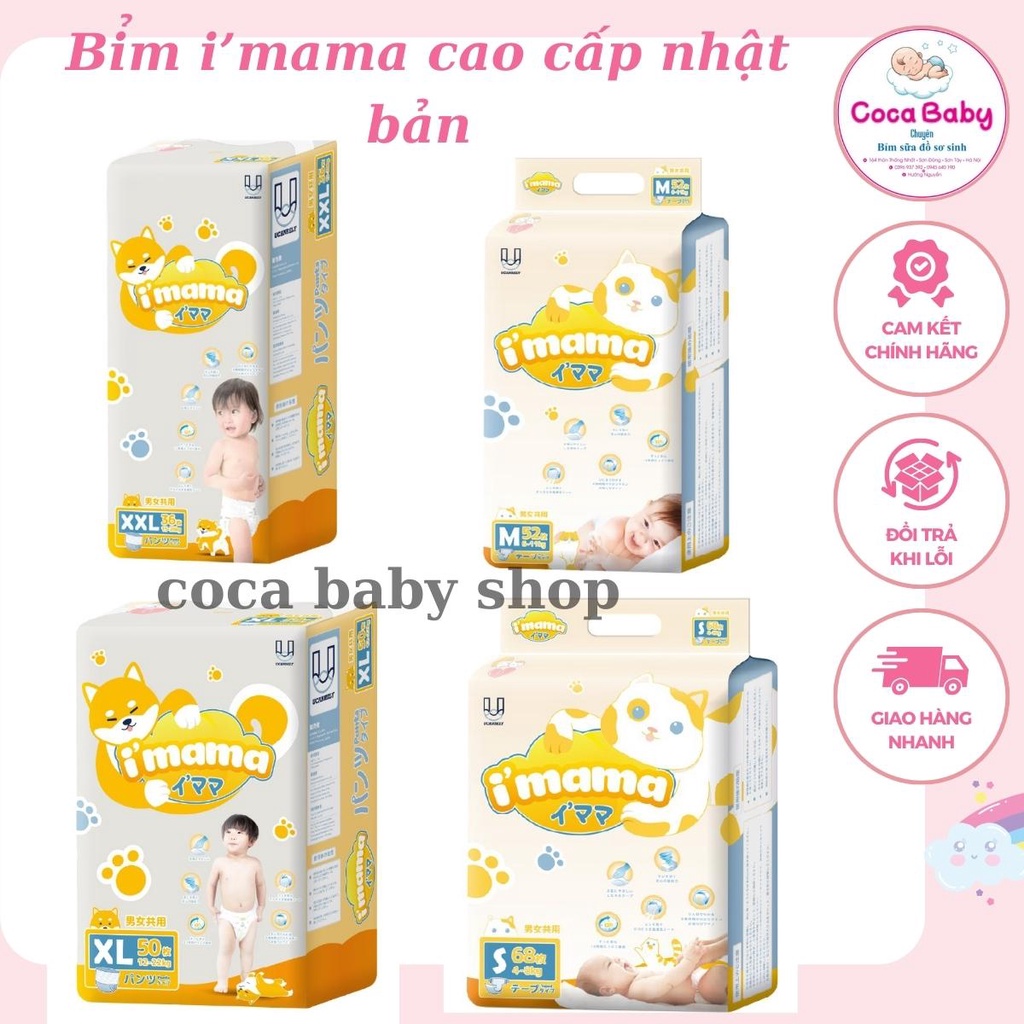 Tã/Bỉm Quần/Dán i’mama cao cấp công nghệ nhật bản siêu mỏng siêu thấm hút