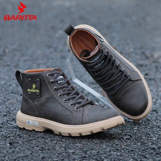 Giày cao cổ nam Baritta da Nappa đế cao su tăng chiều cao 5cm, boots nam trẻ trung BH 12 tháng