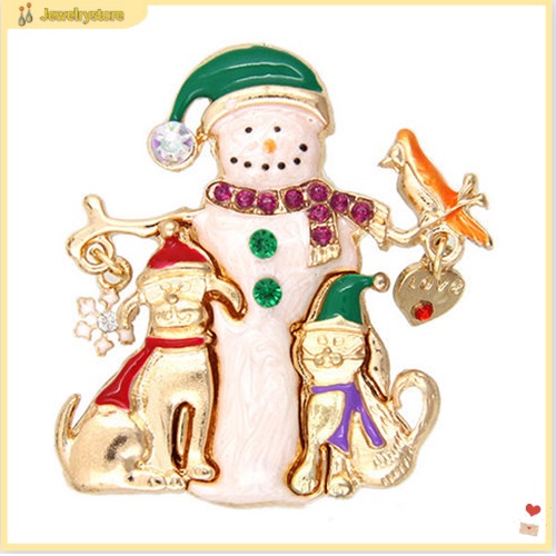 Trang Sức| Trâm Cài Áo Hình Cây Thông Giáng Sinh Bằng Hợp Kim Có Đính Đá