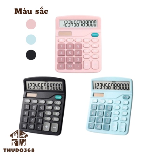 Máy tính cầm tay Dexin DX-837B nhiều màu cute, Karuida Dùng Năng lượng mặt trời