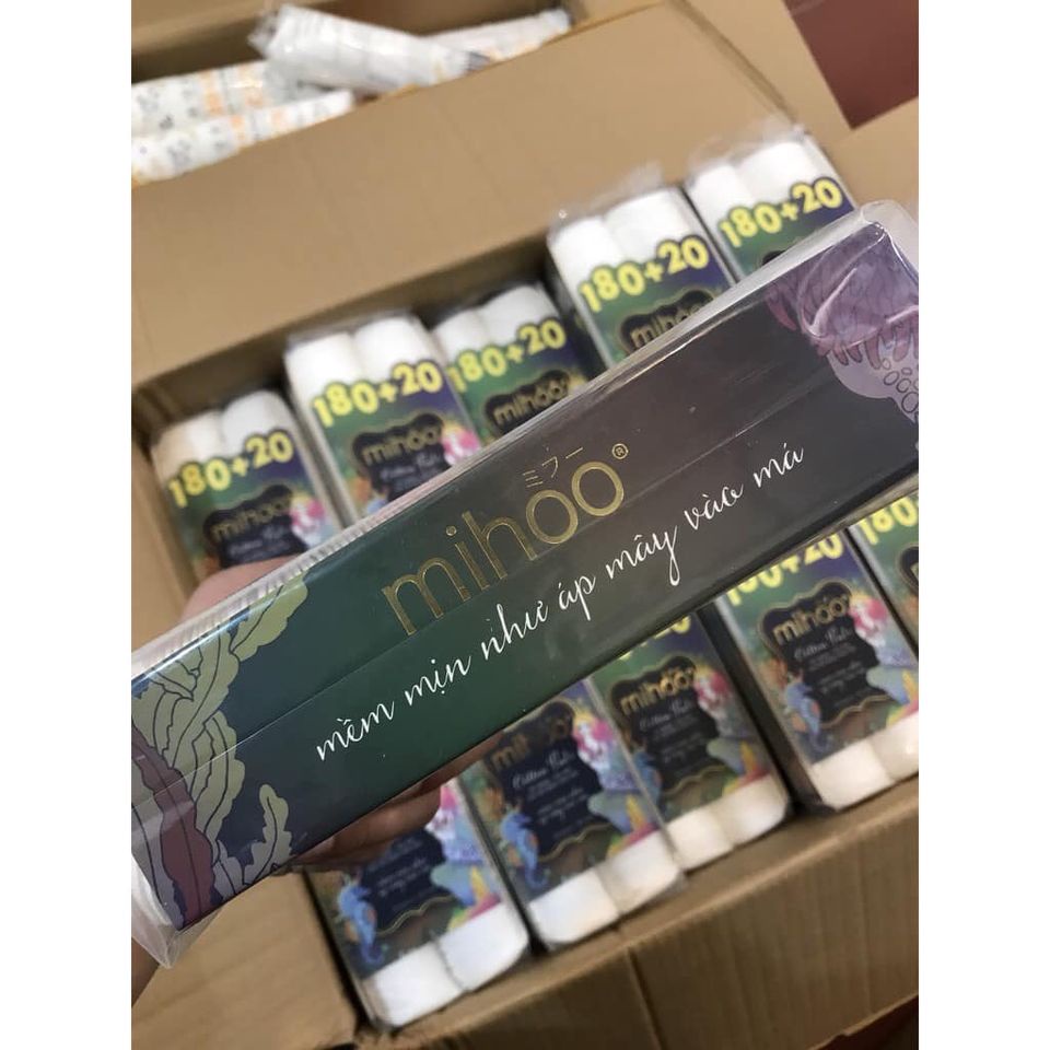 Bông Tẩy Trang Mihoo Bông Tròn Túi 200 Miếng Mermaid Cotton Pads -100% Cotton Tự Nhiên Độ Co Giãn Cao