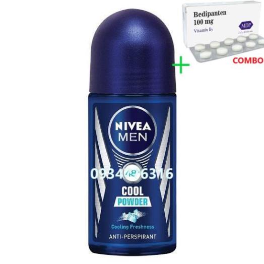Combo Bedipanten 100mg +  ✅ Ngăn Mùi Nivea Men Mát Lạnh Khô Thoáng Tức Thì