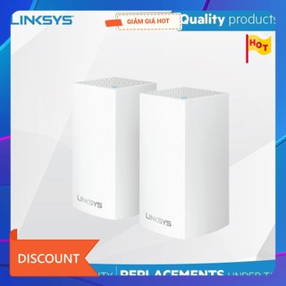 Bộ phát Wifi Linksys Velop WHW0102 Mesh Dual-Band MU-MIMO 2-Pack AC1300Mbps (Hàng chính Hãng)