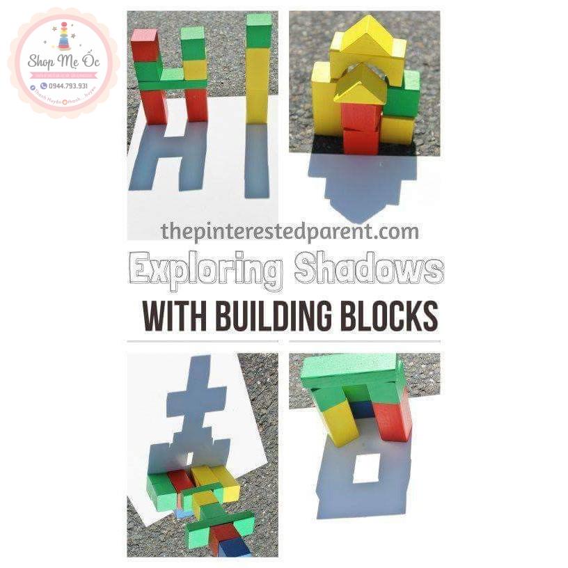 Set 100 khối gỗ màu lập phương- cube