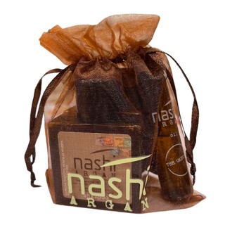 Bộ Nashi Argan Mini phục hồi tóc hư tổn ( Gội 30ml + Xả 30ml + Tinh dầu 5ml)