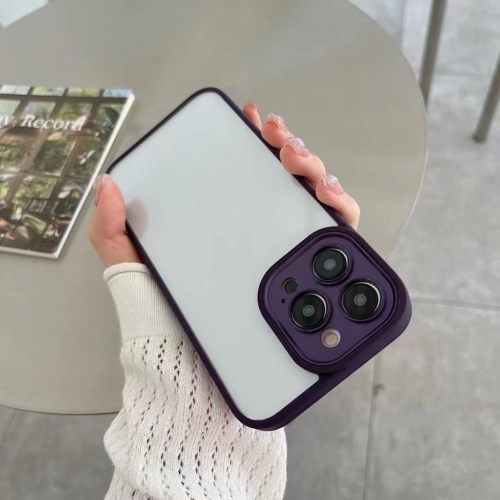 Ốp Điện Thoại iPhone 14 plus 13 12 11 Pro max case ốp lưng điện thoại iphone 14 promax Silicon acrylic Cứng Trong Suốt Chống Sốc Bảo Vệ camera Sang Trọng Cho