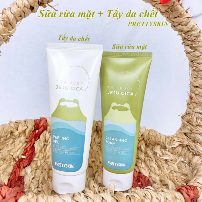 Tẩy Da Chết Rau Má PEELING GEL PRETTYSKIN, Sáng Da, Giảm Mụn Đầu Đen Hiệu Qủa - 150ml