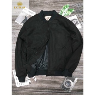 Áo Khoác Da Lộn Bomber