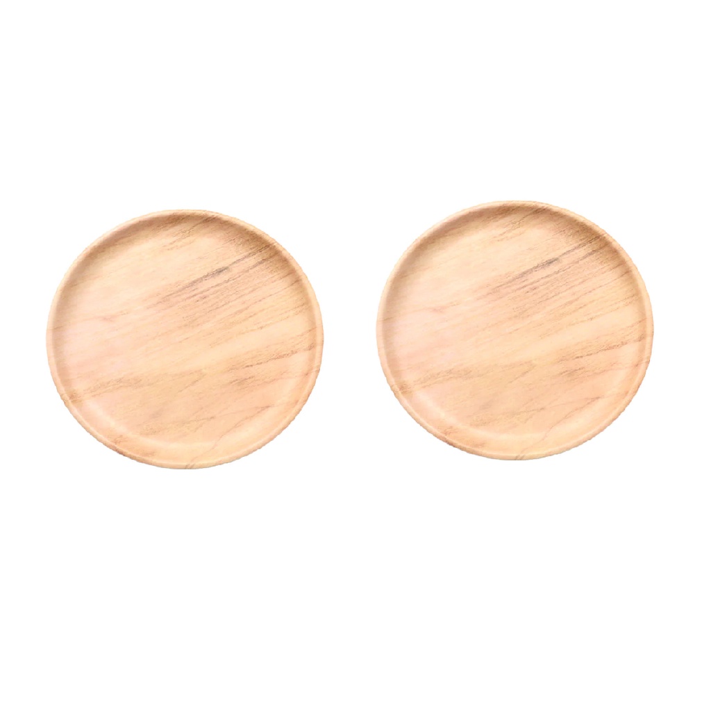 Daiso Khay nhựa PP vân gỗ chống trượt đường kính 22cm