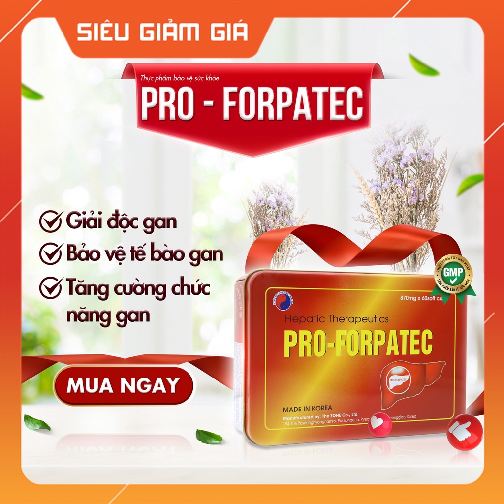 Giải độc gan PRO FORPATEC Hộp 60 viên