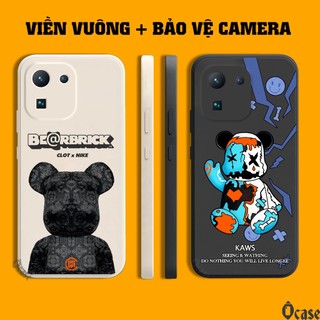 Ốp lưng Xiaomi Mi 11 Pro in hình gấu  cạnh viền vuông có bảo vệ camera