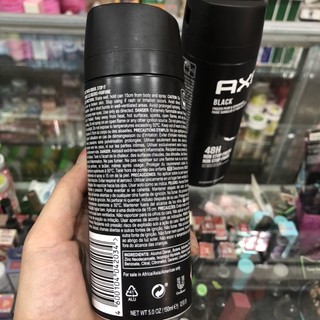 Xịt Ngăn Mùi Toàn Thân Axe Black 150ml