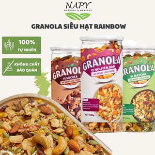 Granola siêu hạt ngũ cốc ăn kiêng Rainbow không đường giàu dinh dưỡng - Napy Healthy