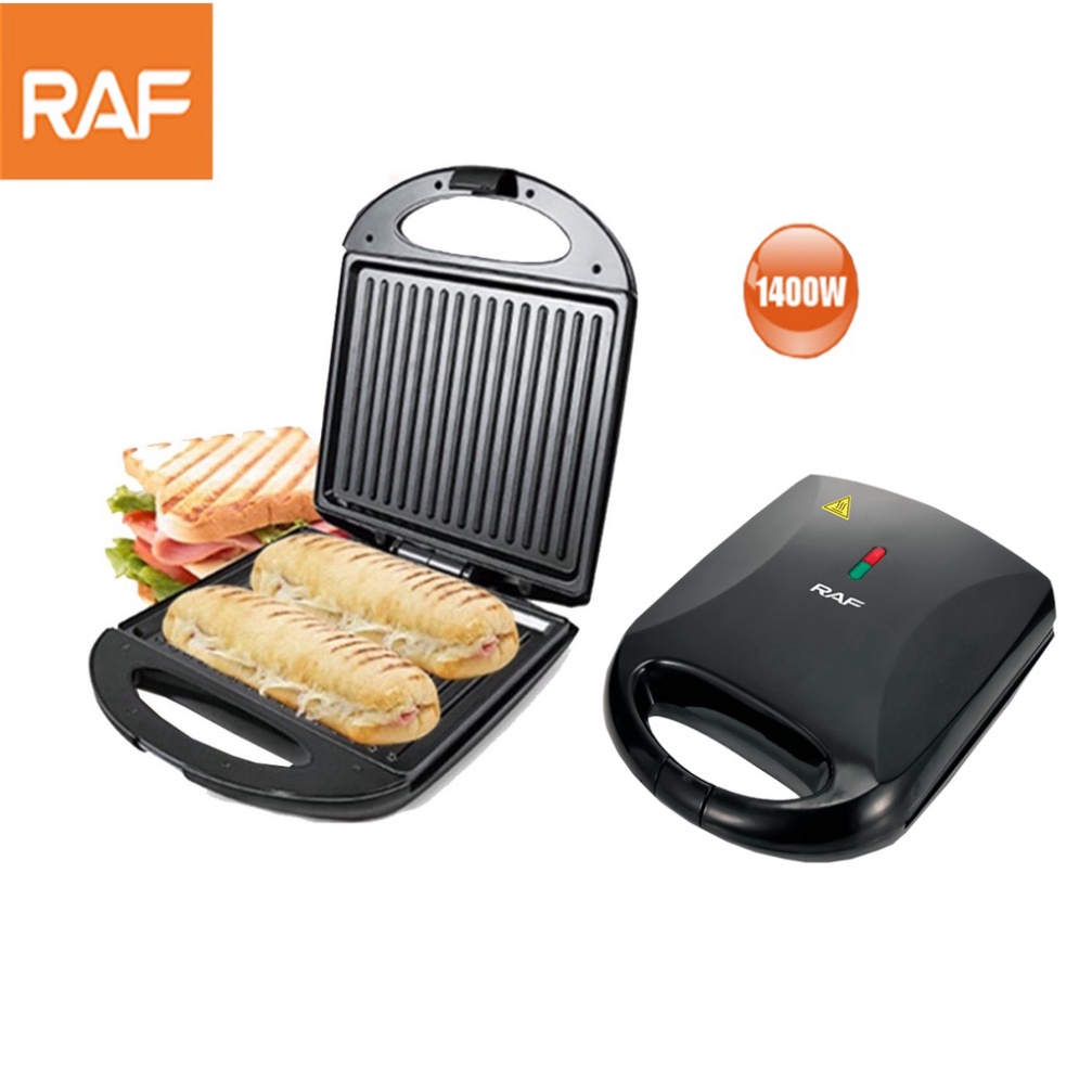 Máy kẹp bánh mì tiện lợi chính hãng HAEGER RAF 1400W bản khuôn rộng