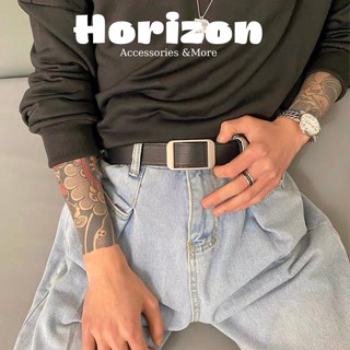 Thắt Lưng Nam Nữ Luồn Không Cần Bấm Lỗ Chữ Nhật, Dây Nịt Học Sinh Bản 2.8Cm (Hỗ Trợ CắT Dây Nịt) Horizon