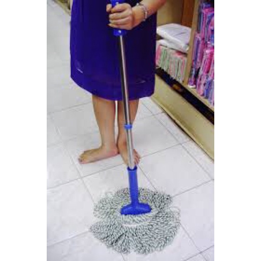 CÂY LAU NHÀ CÓ TRỢ LỰC THÂN INOX BÔNG COTON