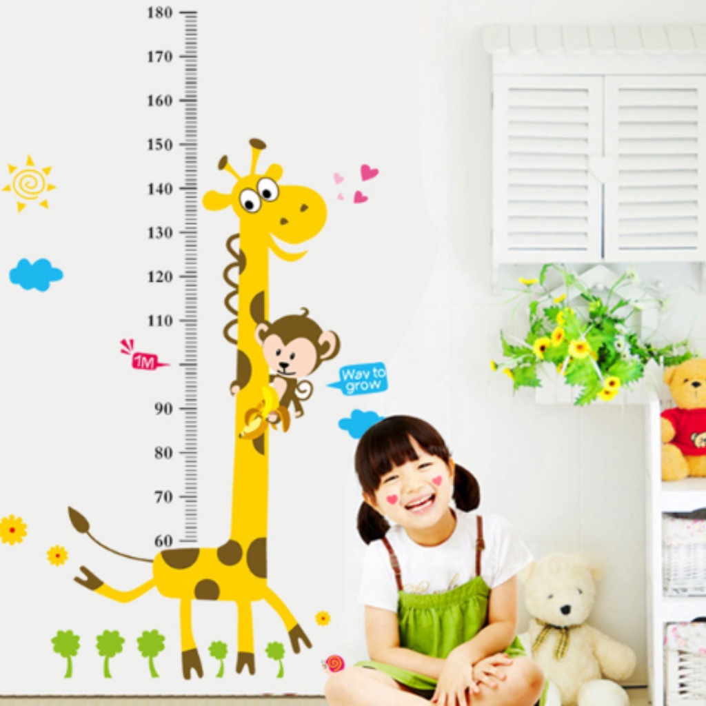 TD03_Tranh Decal dán tường thước đo chiều cao cho bé