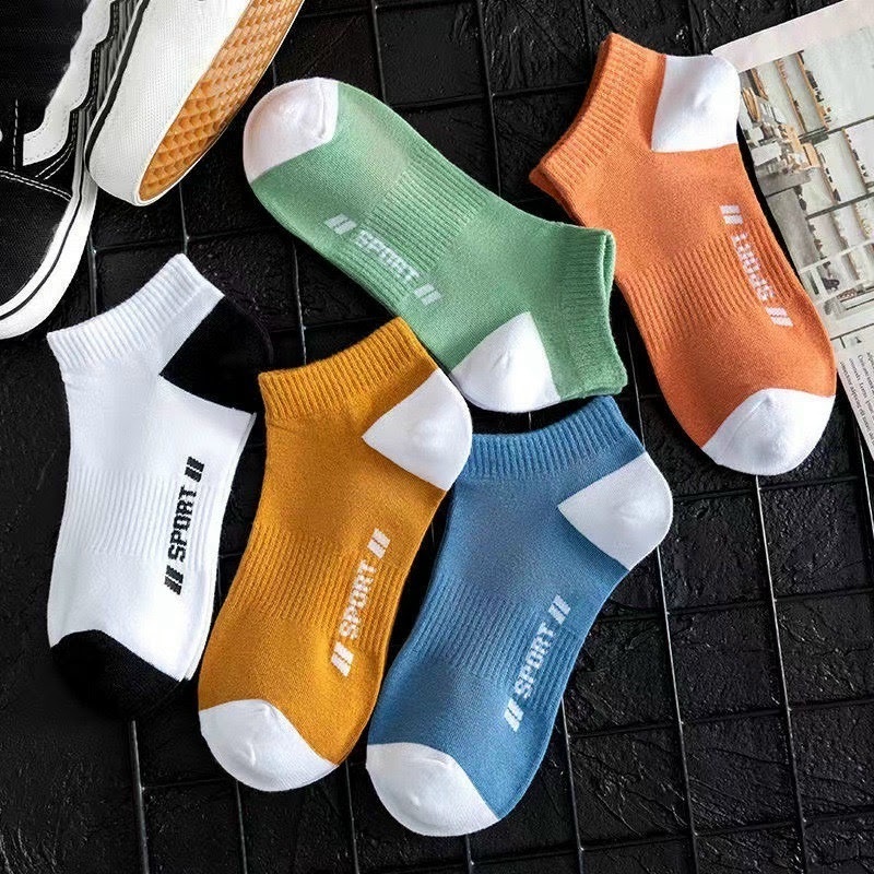Sét 10 Đôi Tất Nam Nữ Sport  Unisex Cổ Thấp Phong Cách Thể Thao Kèm Túi Zip
