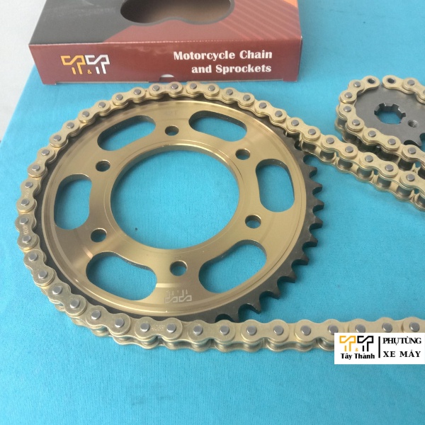 Nhông sên dĩa Exciter 150, hàng nhập Thái Lan, chính hãng T&T. Tây Thành chuyên nsd xe máy.