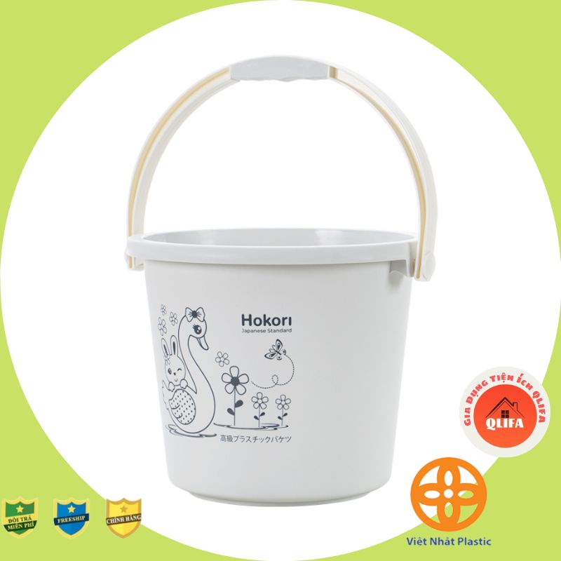 Xô nhựa 6L, 11L Hokori Việt Nhật - Xô đựng nước, gạo, trái cây, dày dặn, bền màu (5211-5212)