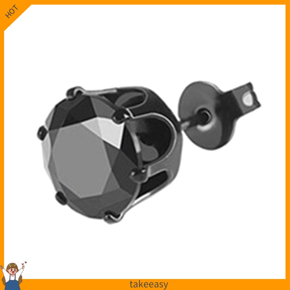 1 bông tai hình móng vuốt sáu màu đen 6/8mm phong cách punk cho nam và nữ