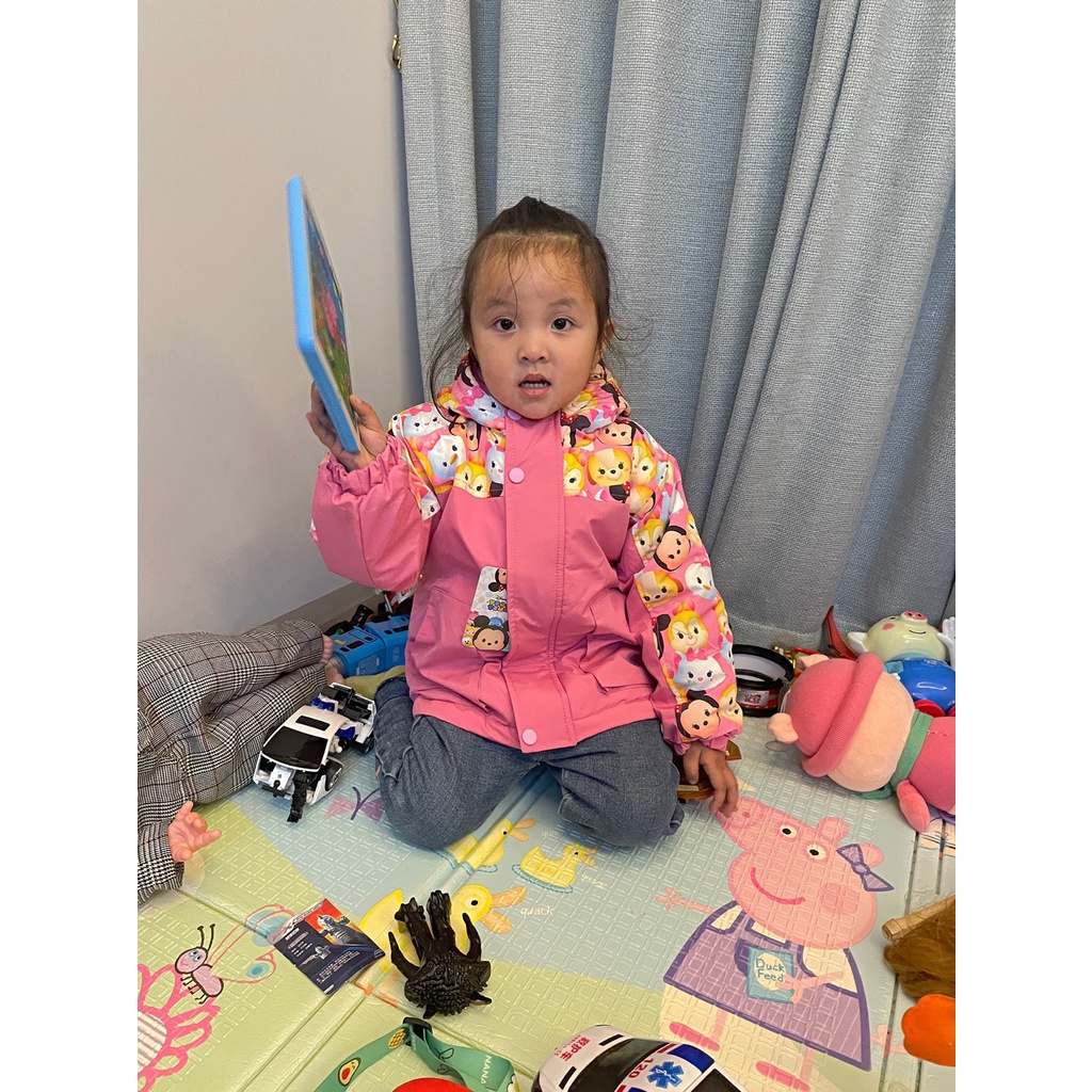 Áo Đệm Cotton Lót Lông Cừu Dày Dặn In Họa Tiết Hoạt Hình Disney Dễ Thương Thời Trang Thu Đông Cho Bé Gái