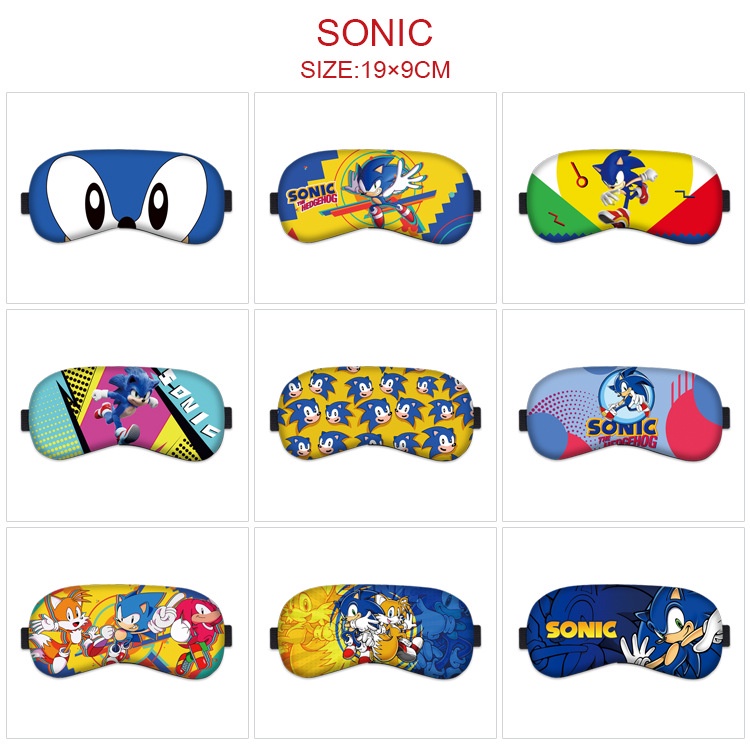 Sonic Mặt Nạ Che Mắt Ngủ Thoáng Khí Họa Tiết Hoạt Hình Dễ Thương Cho Nam Và Nữ