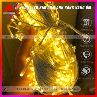 Dây đèn led trang trí 50 Mét ánh sáng vàng vintage cực đẹp