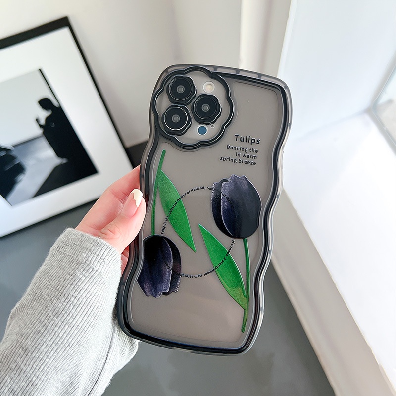 Ốp Điện Thoại Hình Hoa Hồng Và Sóng Biển Cho iphone7 / 7plus / 8 / 8plus / x / xs / 11 / 12 / 13 / 14 / pro / max / plus / promax