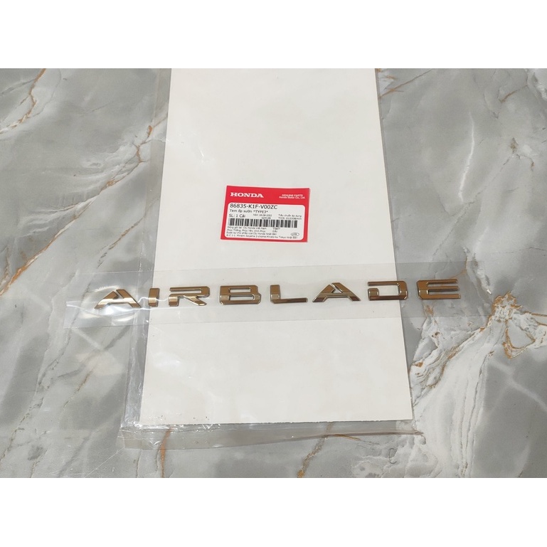 Tem ốp sườn chữ nổi AIR BLADE màu Vàng. *TYPE3* 86835K1FV00ZC