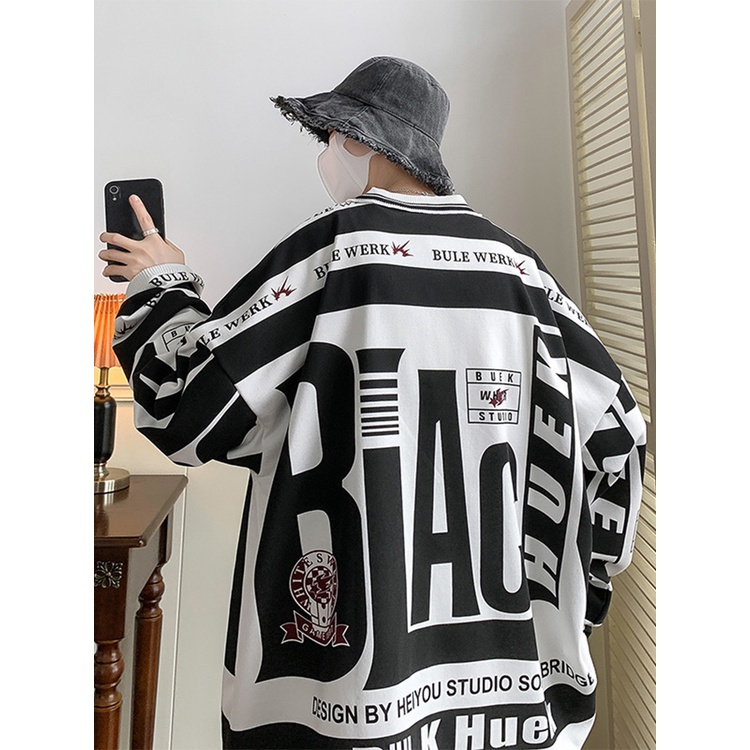 Áo Nỉ Nam Dài Tay Cổ Tròn Thời Trang Hàn