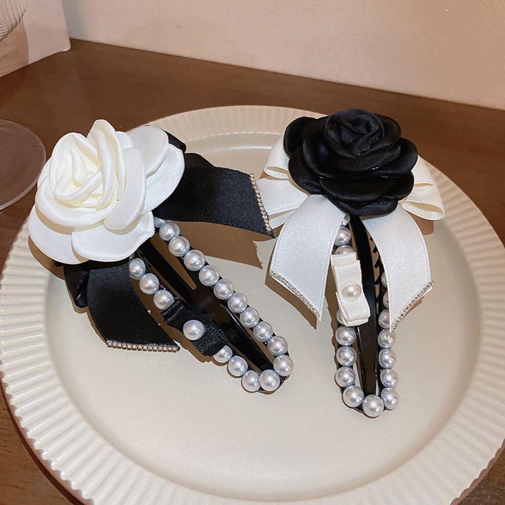 Kẹp Tóc Thắt Nơ Sau Lưng Phong Cách Vintage Dành Cho Nữ|Kẹp Tóc Mỏ Vịt Phong Cách Retro Thời Trang