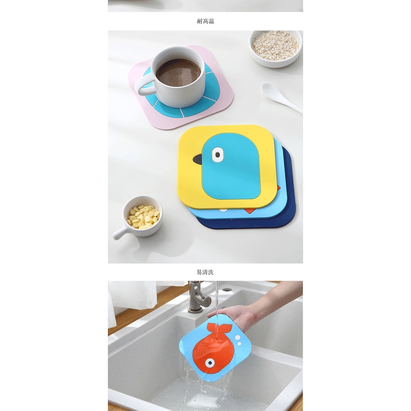 Miếng Lót Ly Silicon Hoạt Hình